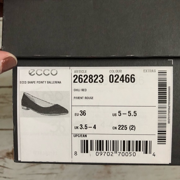 NIB Ecco pointy ballerina flat - Picture 6 of 8